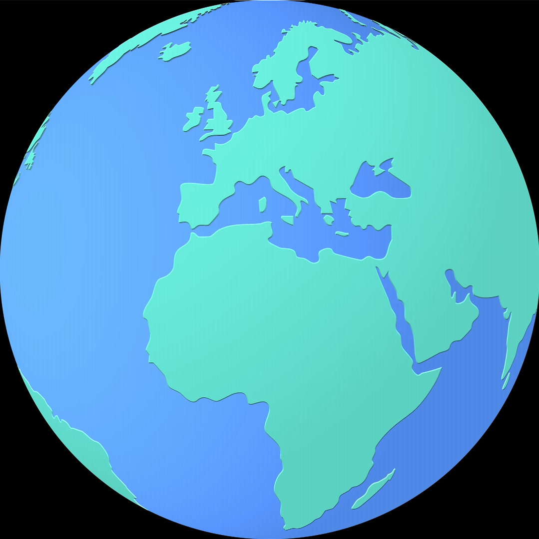Stylized globe placeholder
